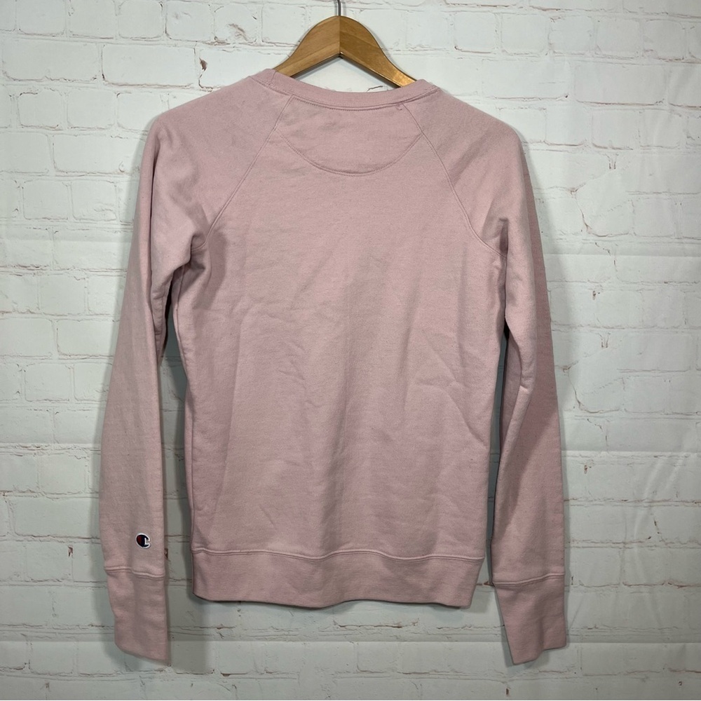 Champion Sweatshirt Womens XS Purple Crew Neck Long Sleeve Embroidered - Picture 8 of 8